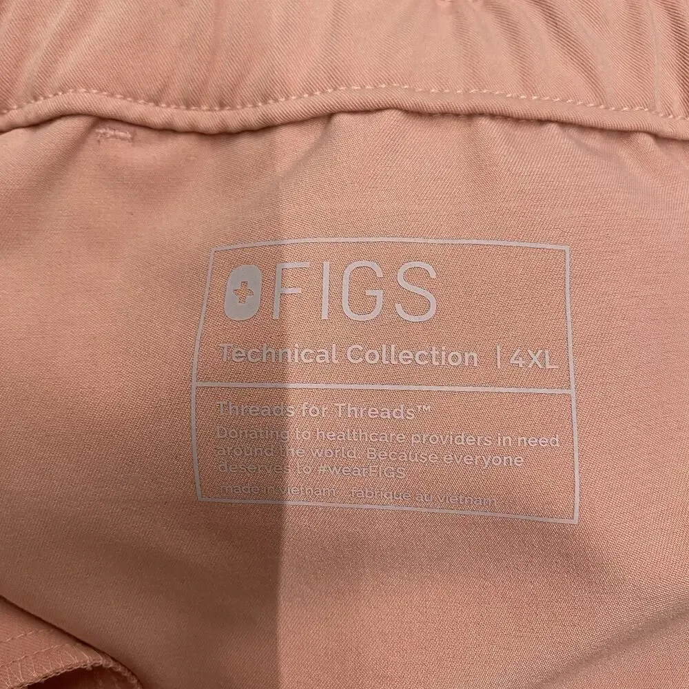 FIGS Tansen Jogger Scrub Pants Men 4XL Pink Sand Drawstring Pockets Po# 5680 NWT